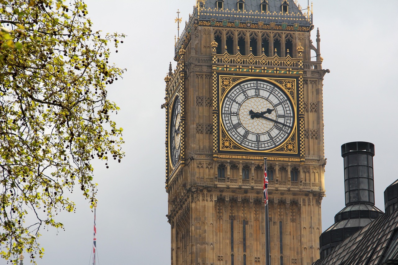 Clock Tower With a Tree